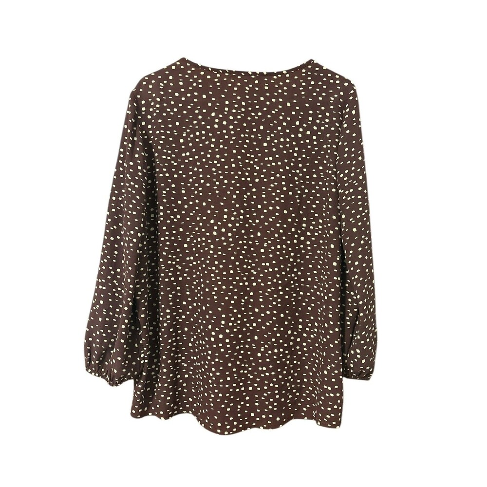Collective Concepts Rosetto Pleat Front Burgundy  Blouse Size XXL - Picture 2 of 4